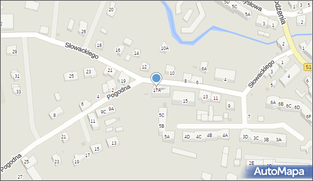 Dzierzgoń, Słowackiego Juliusza, 17A, mapa Dzierzgoń