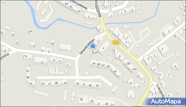 Dzierzgoń, Słowackiego Juliusza, 5, mapa Dzierzgoń