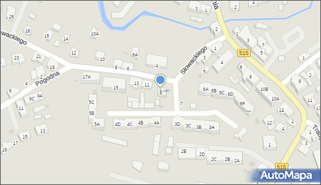 Dzierzgoń, Słowackiego Juliusza, 9, mapa Dzierzgoń