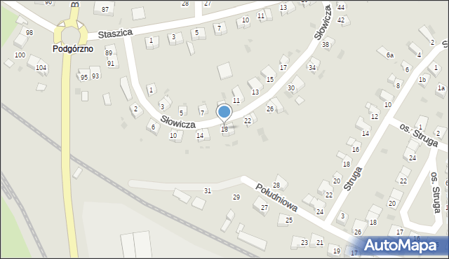 Dzierżoniów, Słowicza, 18, mapa Dzierżoniów