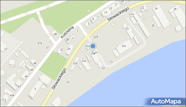 Dziwnów, Słowackiego Juliusza, 21e, mapa Dziwnów