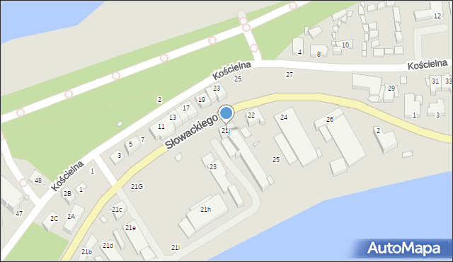 Dziwnów, Słowackiego Juliusza, 21j, mapa Dziwnów