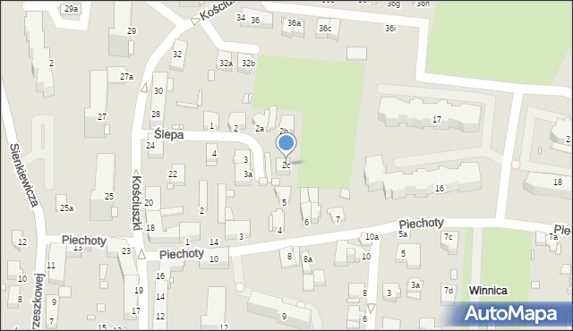 Elbląg, Ślepa, 2c, mapa Elbląga