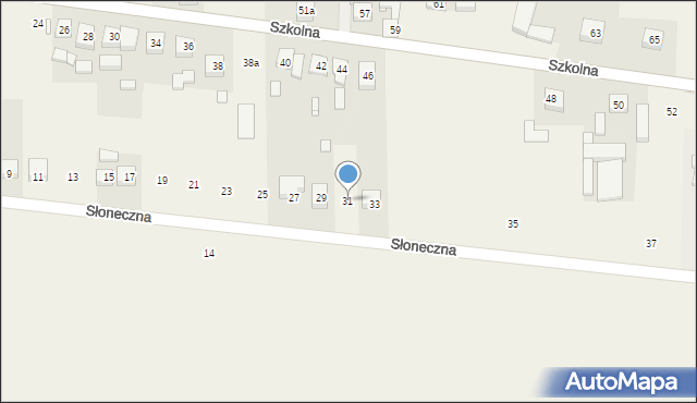 Fabianów, Słoneczna, 31, mapa Fabianów