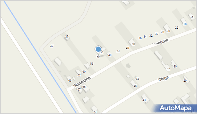 Frydman, Słoneczna, 52, mapa Frydman