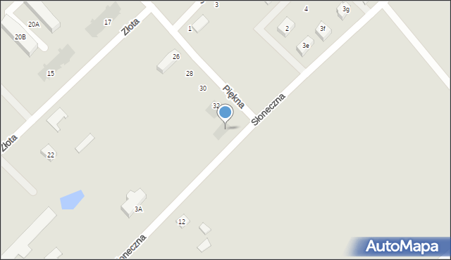 Gąbin, Słoneczna, 3c, mapa Gąbin