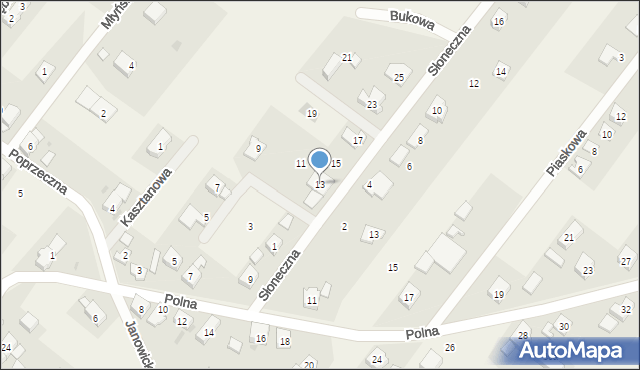 Gajków, Słoneczna, 13, mapa Gajków