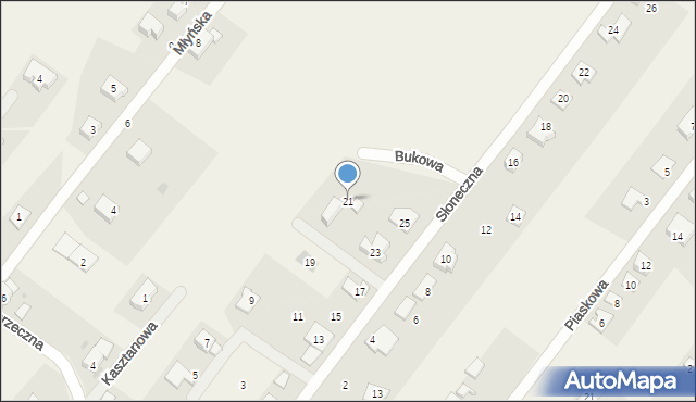 Gajków, Słoneczna, 21, mapa Gajków