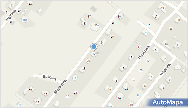 Gajków, Słoneczna, 22, mapa Gajków