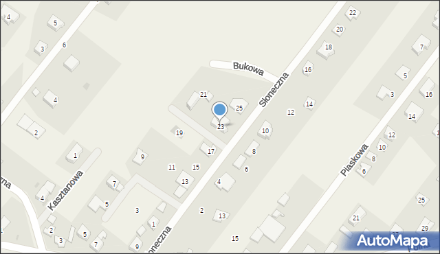 Gajków, Słoneczna, 23, mapa Gajków