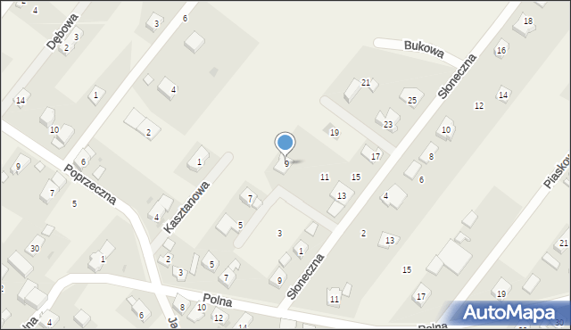 Gajków, Słoneczna, 9, mapa Gajków