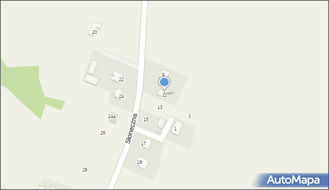 Garbów, Słoneczna, 11, mapa Garbów