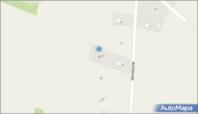 Garbów, Słoneczna, 16, mapa Garbów