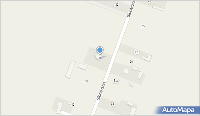 Garbów, Słoneczna, 38, mapa Garbów