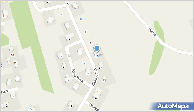 Garcz, Słoneczna, 15, mapa Garcz