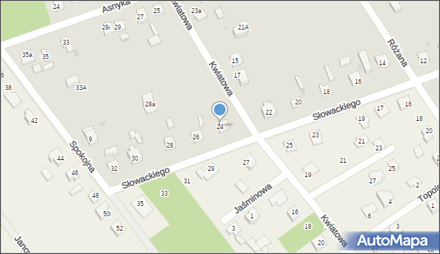 Garwolin, Słowackiego Juliusza, 24, mapa Garwolin