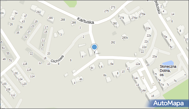 Gdańsk, Słoneczna Dolina, 2a, mapa Gdańska