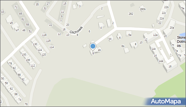 Gdańsk, Słoneczna Dolina, 4, mapa Gdańska