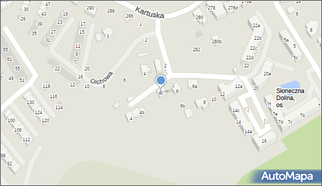 Gdańsk, Słoneczna Dolina, 4c, mapa Gdańska