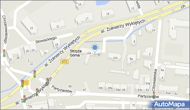 Gdańsk, Słowackiego Juliusza, 12, mapa Gdańska