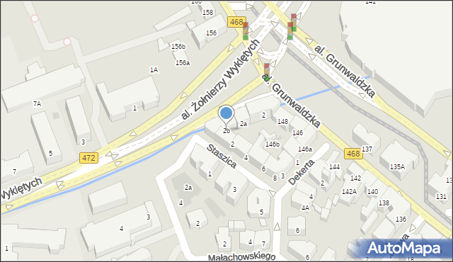 Gdańsk, Słowackiego Juliusza, 2b, mapa Gdańska