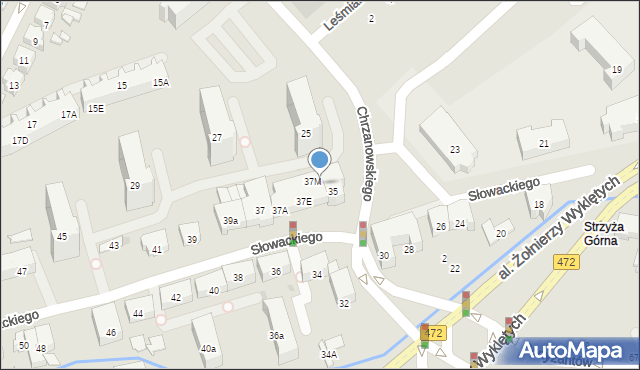 Gdańsk, Słowackiego Juliusza, 37L, mapa Gdańska