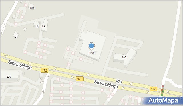 Gdańsk, Słowackiego Juliusza, 199a, mapa Gdańska