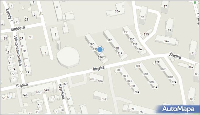 Gdańsk, Śląska, 29A, mapa Gdańska