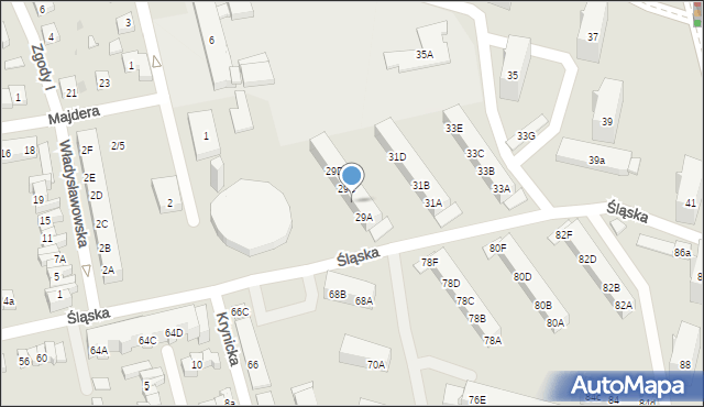 Gdańsk, Śląska, 29B, mapa Gdańska