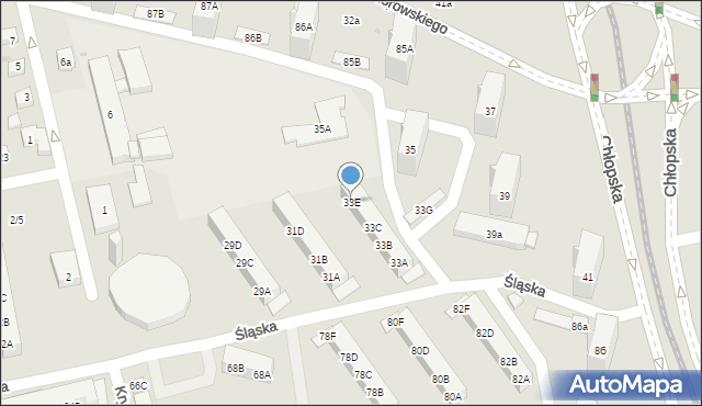 Gdańsk, Śląska, 33E, mapa Gdańska