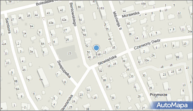 Gdańsk, Słowiańska, 11, mapa Gdańska