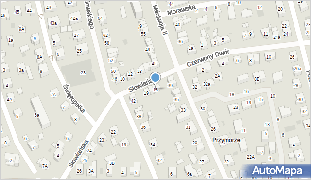 Gdańsk, Słowiańska, 16, mapa Gdańska