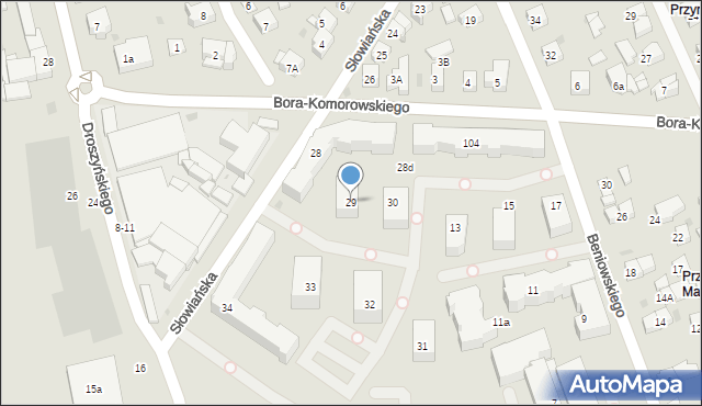 Gdańsk, Słowiańska, 29, mapa Gdańska