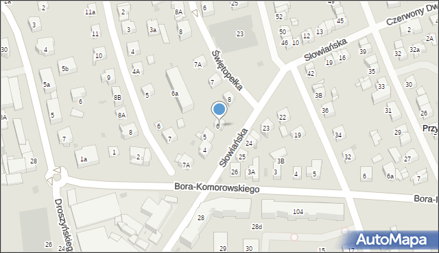 Gdańsk, Słowiańska, 7, mapa Gdańska