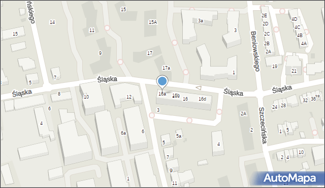 Gdańsk, Śląska, 16a, mapa Gdańska