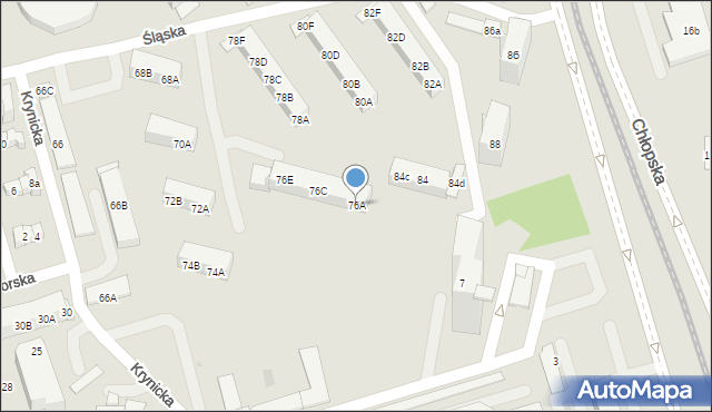 Gdańsk, Śląska, 76A, mapa Gdańska