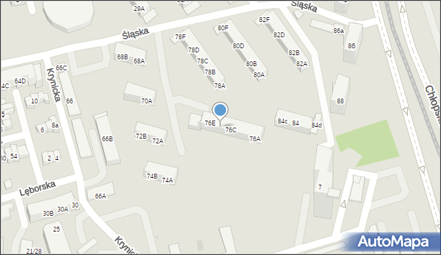 Gdańsk, Śląska, 76D, mapa Gdańska