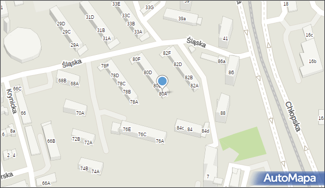Gdańsk, Śląska, 80A, mapa Gdańska
