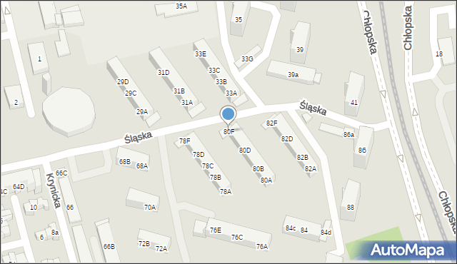 Gdańsk, Śląska, 80F, mapa Gdańska