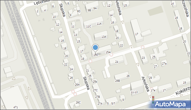 Gdańsk, Słupska, 15C, mapa Gdańska