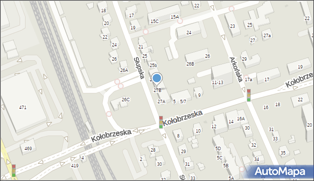 Gdańsk, Słupska, 27B, mapa Gdańska