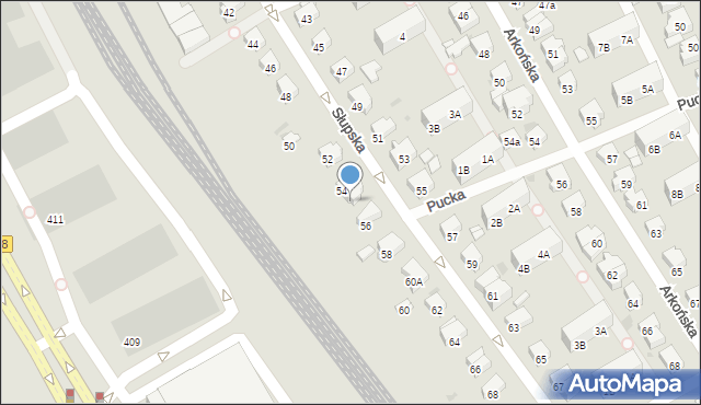 Gdańsk, Słupska, 54A, mapa Gdańska