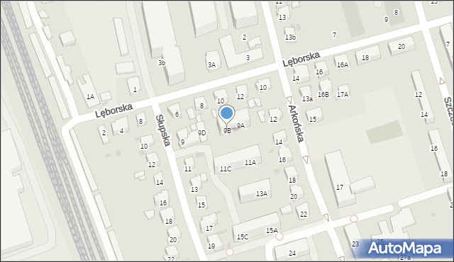 Gdańsk, Słupska, 9B, mapa Gdańska