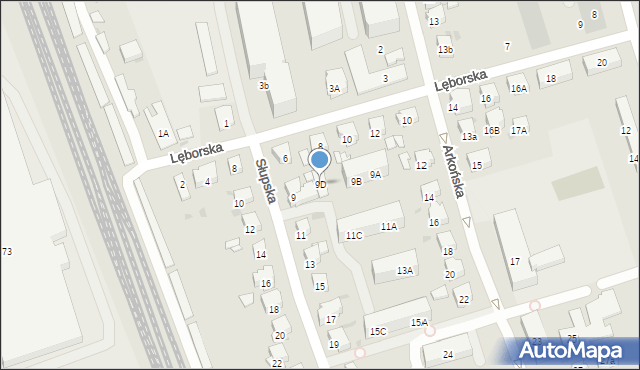 Gdańsk, Słupska, 9D, mapa Gdańska