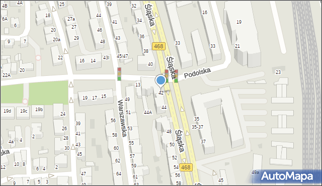 Gdynia, Śląska, 42, mapa Gdyni