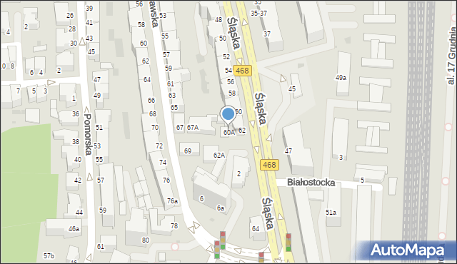 Gdynia, Śląska, 60A, mapa Gdyni