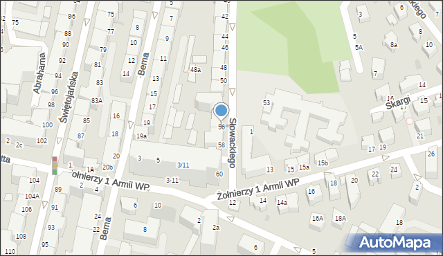 Gdynia, Słowackiego Juliusza, 56, mapa Gdyni