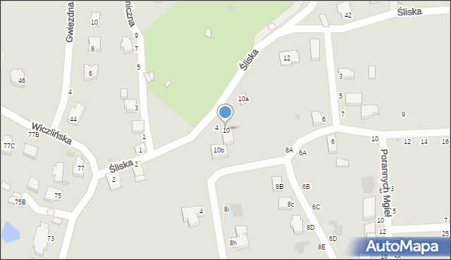 Gdynia, Śliska, 10, mapa Gdyni