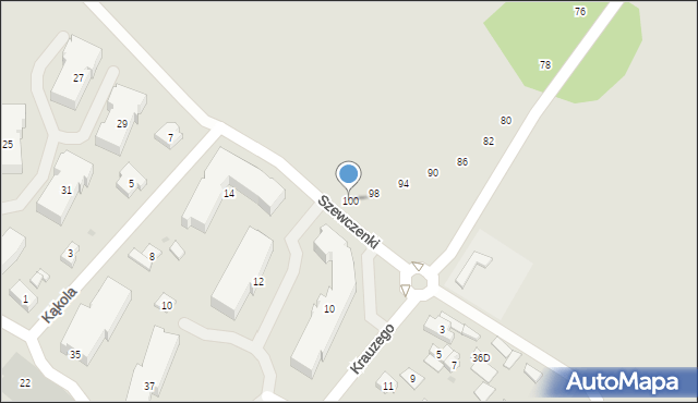 Gdynia, Śliska, 100, mapa Gdyni