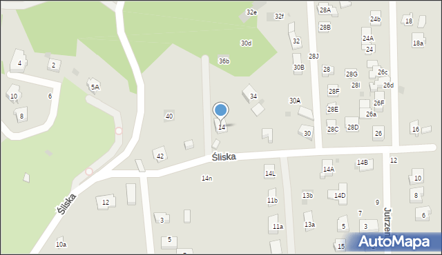 Gdynia, Śliska, 14, mapa Gdyni